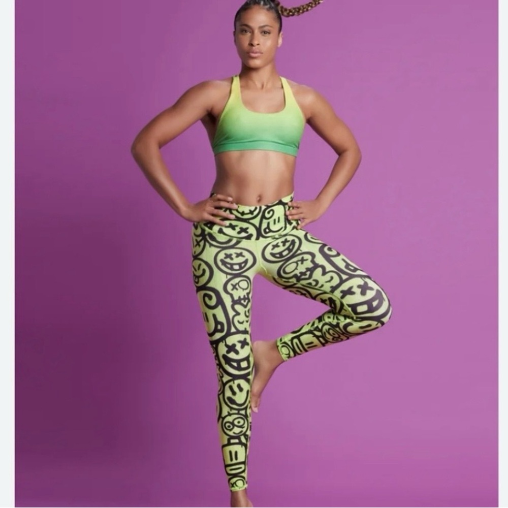 Rare and Discontinued Niyama Sol Neon Happy Leggings XS